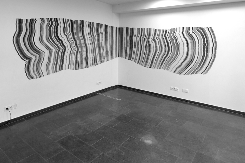 das Foto zeigt die Wandzeichnung in der Kaiserpassage